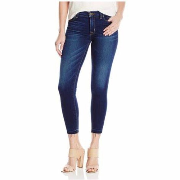 💥 Hudson Nico Skinny Jeans • Size 26 • Medium-Dark Wash w/Frayed Hem 💥 - Picture 3 of 13